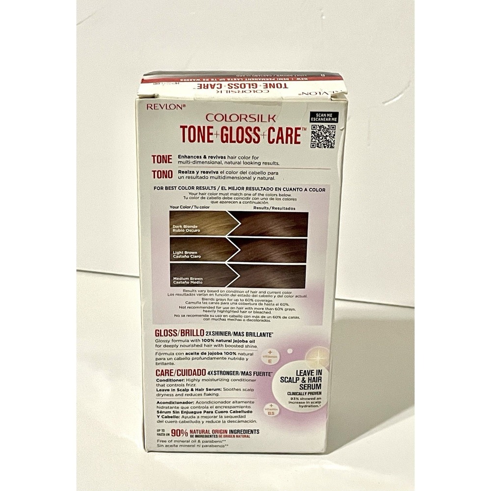 Revlon Colorsilk Tone Gloss Care Demi Permanent Hair Color #6 Light Brown Sealed - Picture 3 of 3